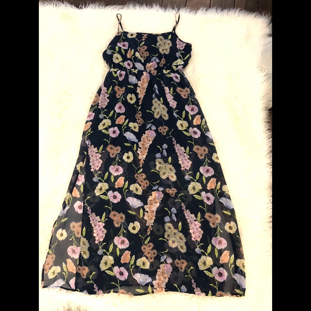 Forever 21 Blue Multicolor maxi Dress